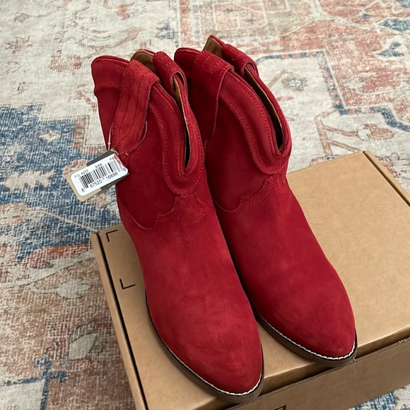 Dingo Red Suede Ankle Boots - Picture 3 of 10